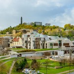 Scottish Parliament building display of Scottish grandeur